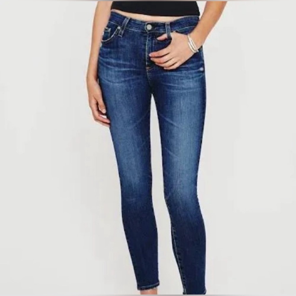 Adriano Goldschmied Farrah Skinny Ankle Indigo Spring Dark Wash Stretch Jeans 26